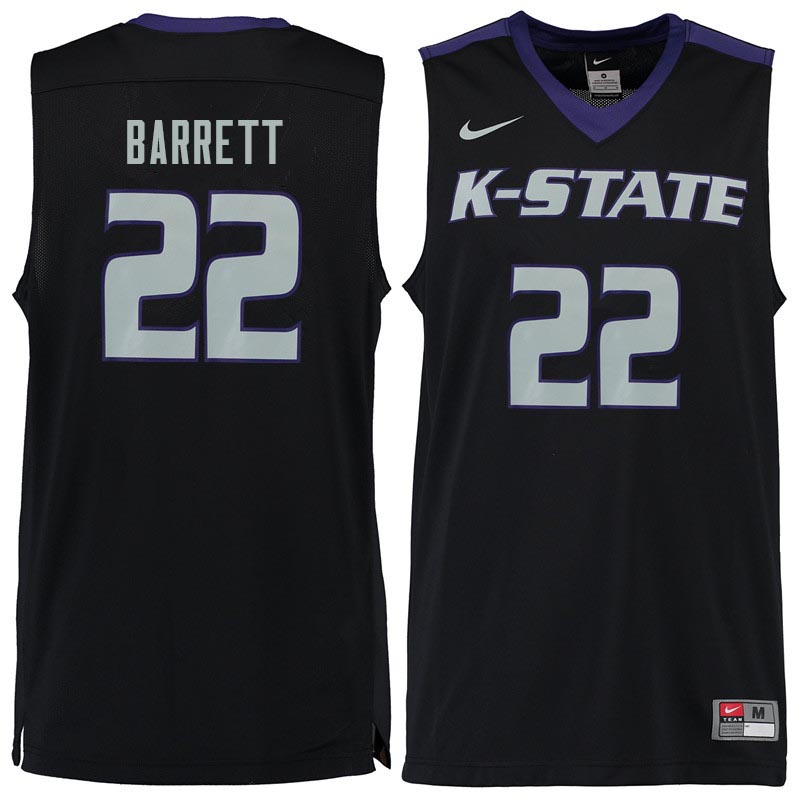 Men #22 Ernie Barrett Kansas State Wildcats College Basketball Jerseys Sale-Black